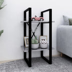 70 cm / Betongrijs / Bewerkt hout