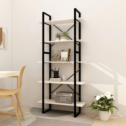 Boekenkast Met 5 Schappen 80X30X175 Cm Massief Grenenhout - XdropX