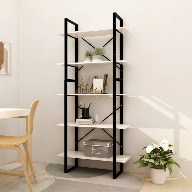 Boekenkast Met 5 Schappen 80X30X175 Cm Massief Grenenhout - XdropX