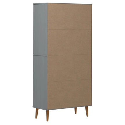 Boekenkast Molde 85X35X170,5 Cm Massief Grenenhout - XdropX