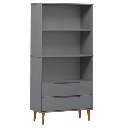 Boekenkast Molde 85X35X170,5 Cm Massief Grenenhout - XdropX