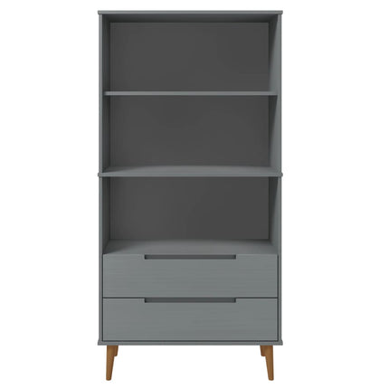 Boekenkast Molde 85X35X170,5 Cm Massief Grenenhout - XdropX