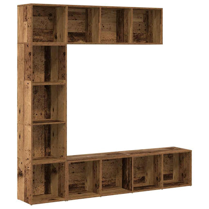 Boekenkasten 3 St Bewerkt Hout Kleurig - XdropX