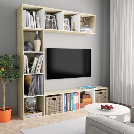 Boekenkasten 3 St Bewerkt Hout Kleurig - XdropX