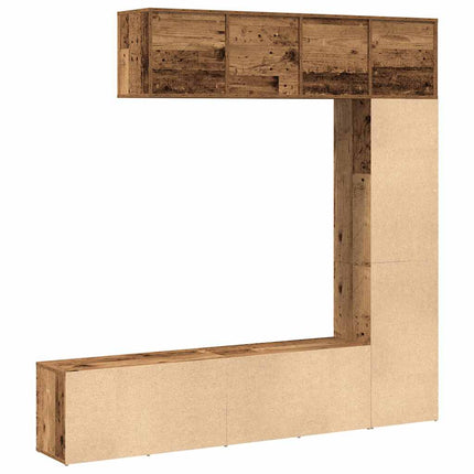 Boekenkasten 3 St Bewerkt Hout Kleurig - XdropX