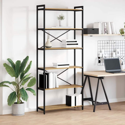Boekenplank 60 X 30 X 85 Cm Bewerkt Hout Artisan Eiken - XdropX