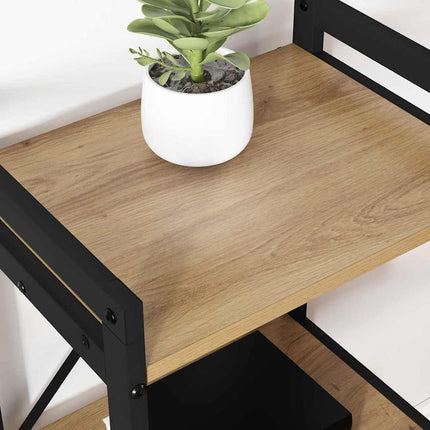 Boekenplank 60 X 30 X 85 Cm Bewerkt Hout Artisan Eiken - XdropX