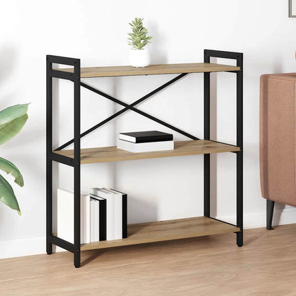 Boekenplank 60 X 30 X 85 Cm Bewerkt Hout Artisan Eiken - XdropX