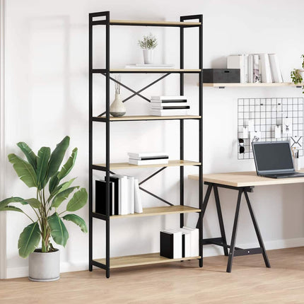 Boekenplank 60 X 30 X 85 Cm Bewerkt Hout Artisan Eiken - XdropX