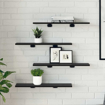 Boekenplank Bord 3-Laags 4 St Bewerkt Hout - XdropX