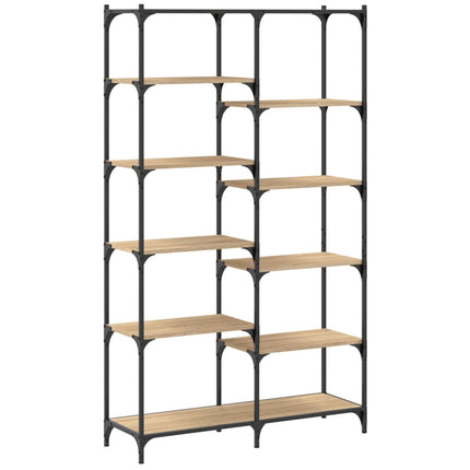 Boekenrek 100X32X170 Cm Bewerkt Hout En Ijzer Kleur - XdropX