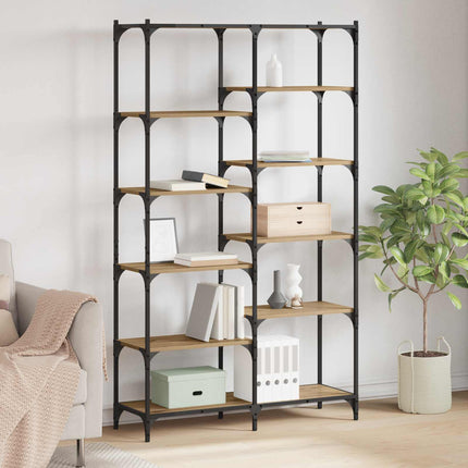 Boekenrek 100X32X170 Cm Bewerkt Hout En Ijzer Kleur - XdropX