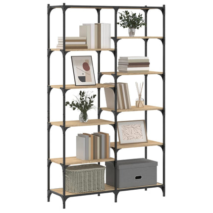 Boekenrek 100X32X170 Cm Bewerkt Hout En Ijzer Kleur - XdropX