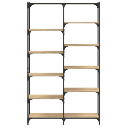 Boekenrek 100X32X170 Cm Bewerkt Hout En Ijzer Kleur - XdropX