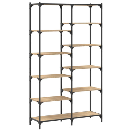 Boekenrek 100X32X170 Cm Bewerkt Hout En Ijzer Kleur - XdropX