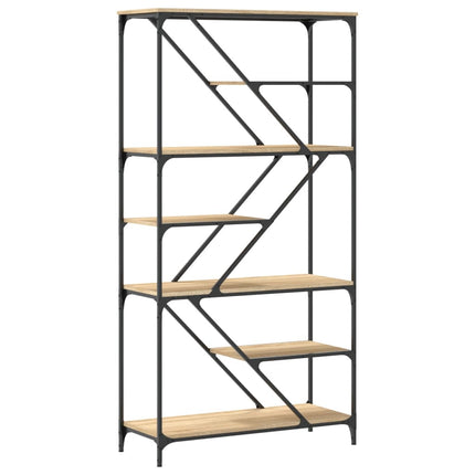 Boekenrek 91X36X176 Cm Bewerkt Hout En Staal Kleur - XdropX