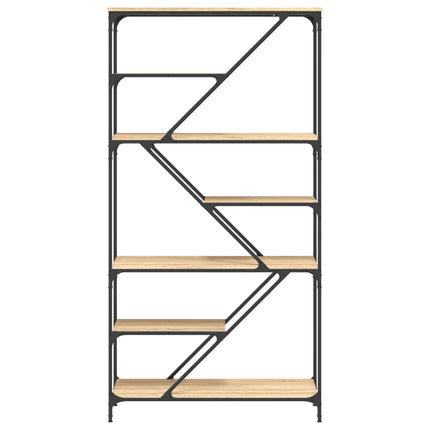 Boekenrek 91X36X176 Cm Bewerkt Hout En Staal Kleur - XdropX