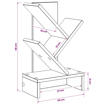 Boomvormige Boekenplank Met 3 Planken - XdropX