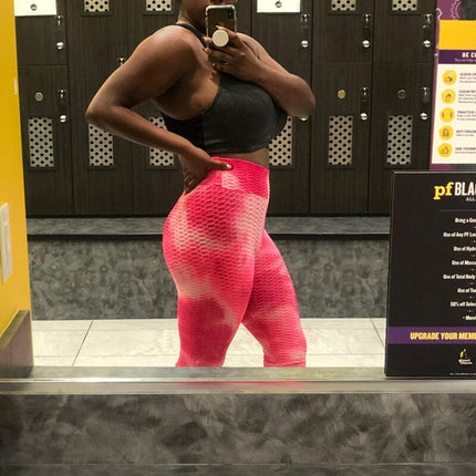 Butt Ruched Yoga Pants Tie-dye Streetwear High Waist Fitness Legging Running Athletic Trousers Gym Activewear Sport Leggings-2