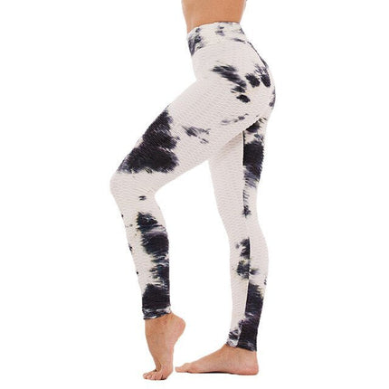 Butt Ruched Yoga Pants Tie-dye Streetwear High Waist Fitness Legging Running Athletic Trousers Gym Activewear Sport Leggings-1