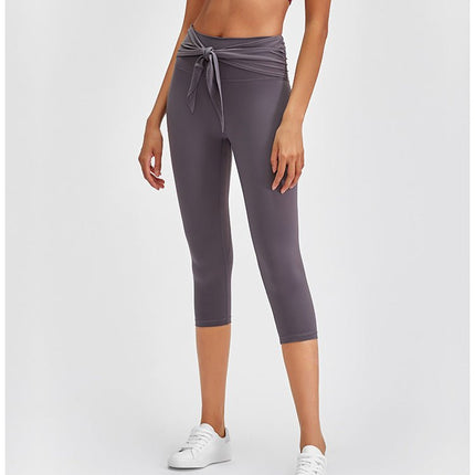 Butter Soft Nylon Training Yoga Sport Cropped Pants Wome-0
