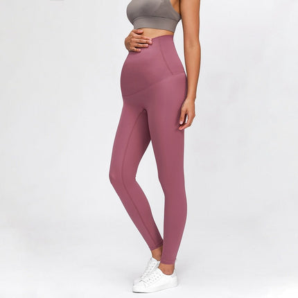 Buttery-soft High Rise Yoga Pants Sport Gym Leggings Pregnant Woman Four-ways Stretchy Home Fitness Workout Leggings-0