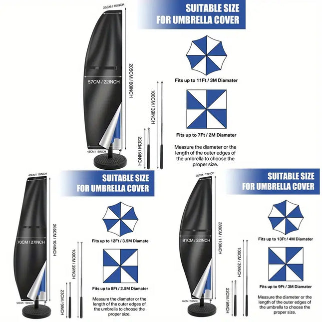 Patio Umbrella Sun Umbrella Sets Waterproof Outdoor Offset - XdropX