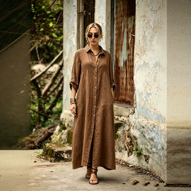 Elegant Simple Loose-fit Fashionable Long Dress - XdropX