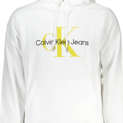 CALVIN KLEIN HERREN WEISSES SWEATSHIRT OHNE REISSVERSCHLUSS