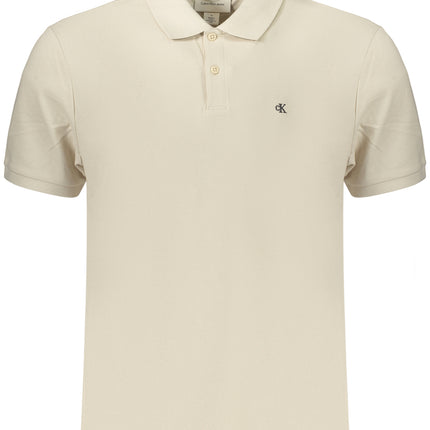 CALVIN KLEIN MEN'S SHORT-SLEEVE POLO SHIRT, BEIGE