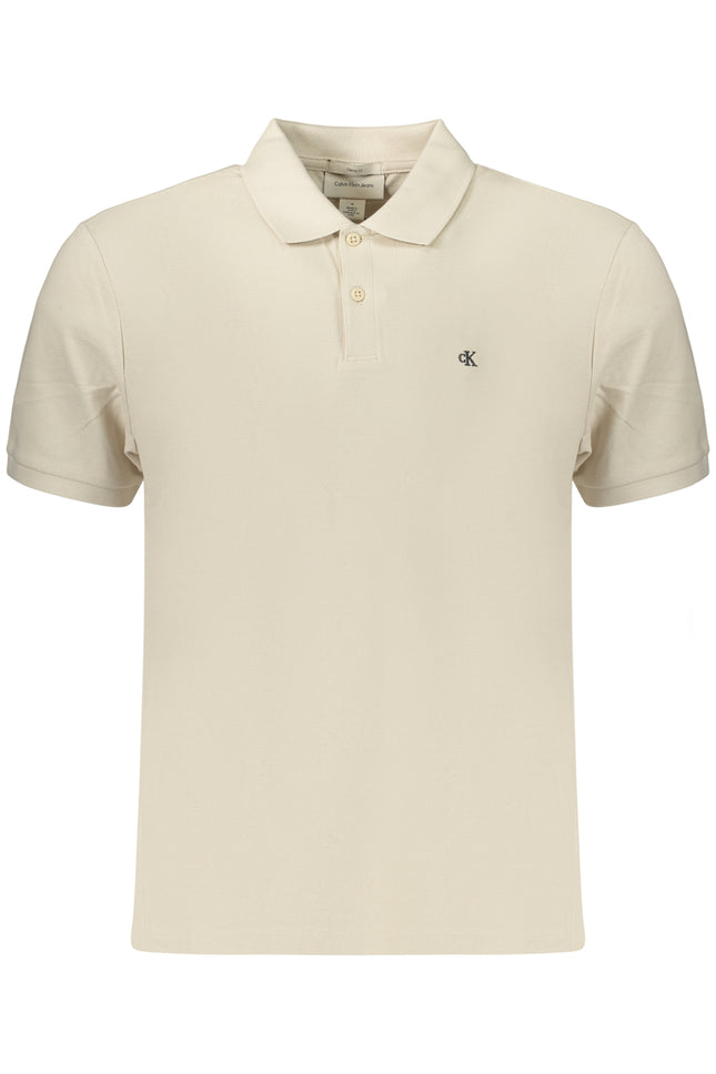 CALVIN KLEIN MEN'S SHORT-SLEEVE POLO SHIRT, BEIGE