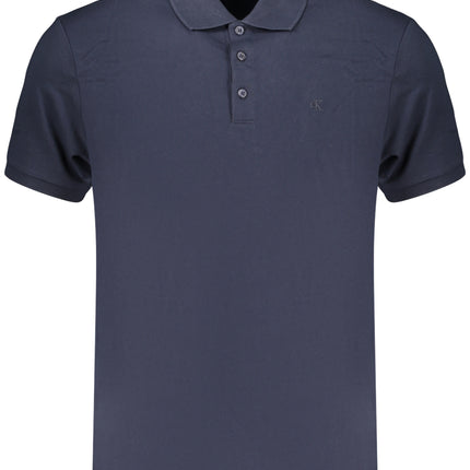 CALVIN KLEIN MEN'S SHORT-SLEEVE POLO SHIRT, BLUE-0