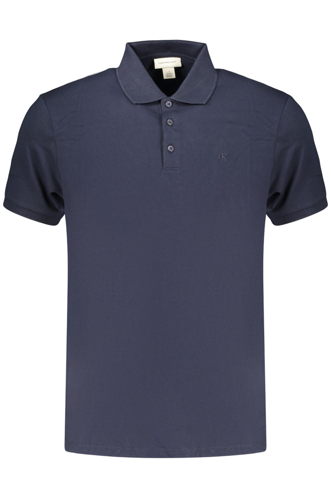 CALVIN KLEIN MEN'S SHORT-SLEEVE POLO SHIRT, BLUE-0