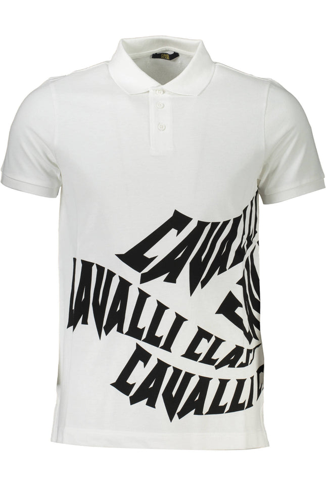 CAVALLI CLASS POLO SHORT SLEEVE MAN WHITE-0