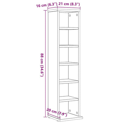 Cd-Kast 21X20X88 Cm Spaanplaat Kleurig - XdropX