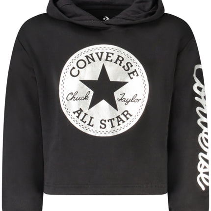 Converse Girls' Zip-Up Hoodie, Black-0