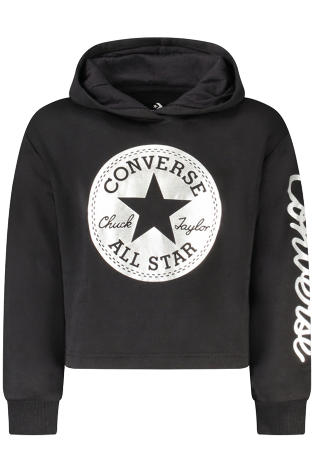 Converse Girls' Zip-Up Hoodie, Black-0