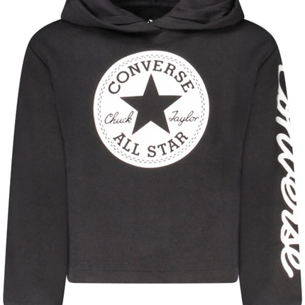 Converse Girls' Zip-Up Hoodie, Black-0