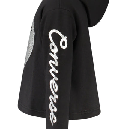 Converse Girls' Zip-Up Hoodie, Black-2