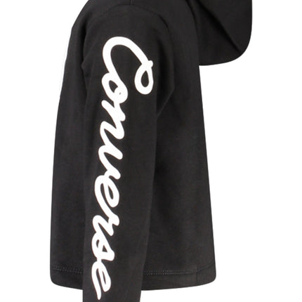 Converse Girls' Zip-Up Hoodie, Black-2