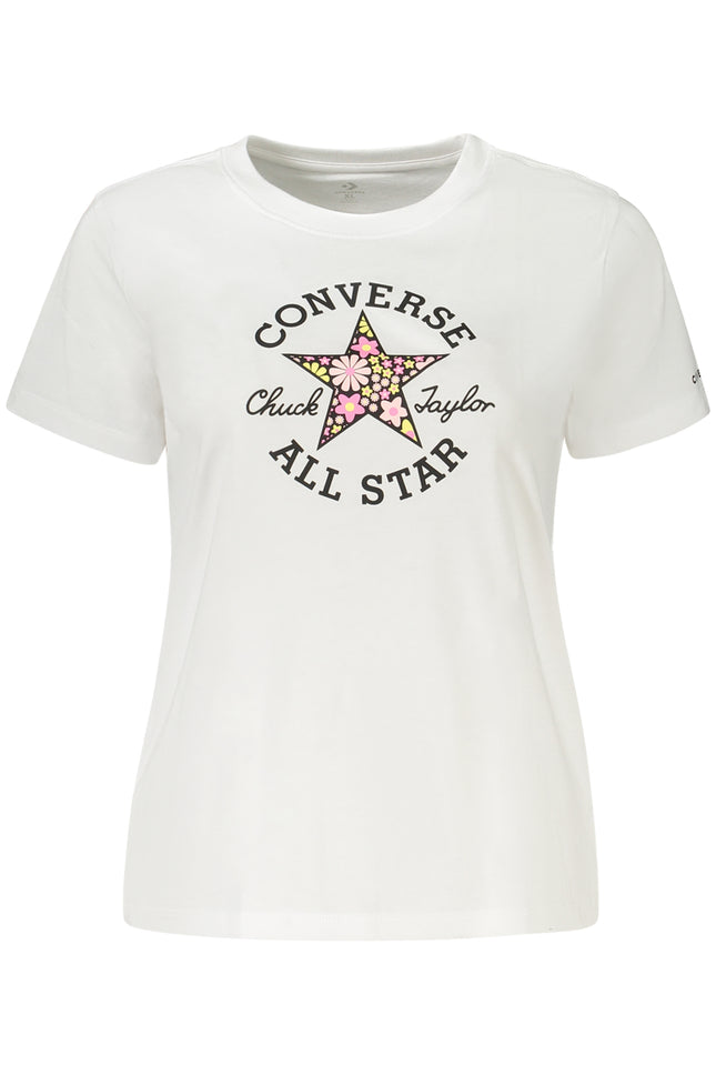 Converse Girls' Short-Sleeved T-SHIRT, White-0