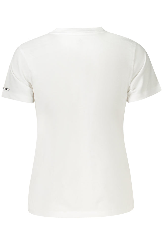 Converse Girls' Short-Sleeved T-SHIRT, White-1