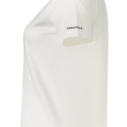 Converse Girls' Short-Sleeved T-SHIRT, White-2