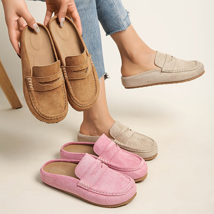 Dames Mule Schoenen, Nieuwe Mode Veelzijdig Casual Zachte Zool Comfortabele Niet-Vermoeiende Instap Grote Maten Dames Schoenen, Dames Schoenen