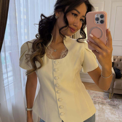 Structured Corset Blazer Top