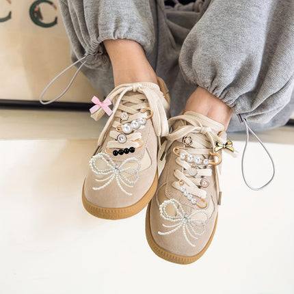 30 stuks willekeurige schoenversieringen voor sneakers, afneembare strik en schoenclips set, schoenaccessoires voor dames casual schoenen - XdropX