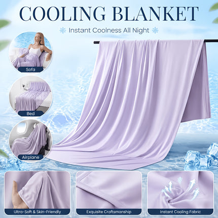 1 stuks Hoogwaardige Koelende Snelle Koelende Dunne Dekbed Geschikt voor Bed en Bank - Ultra-Zachte Ademende Zomerdeken met Directe Koeling voor Nachtzweten, Hot Flashes, Koelende Deken Draagbaar voor Reizen, Machinewasbaar Sprei voor Warme Slapers