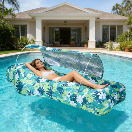 Outdoor Inflatable Bed With A Sunshade Umbrella