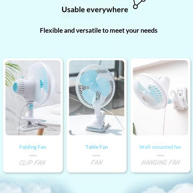 Bedside Clamp-on Oscillating Mini Fan