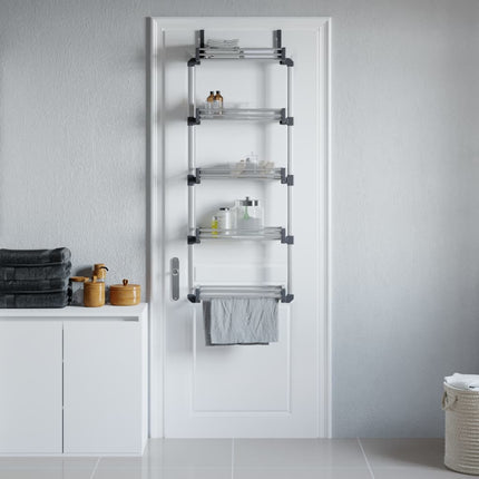 Deurorganizer Met 5 Schappen 52X20X135 Cm Aluminium - XdropX